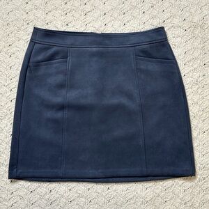 Ann Taylor LOFT Faux Suede A-Line Skirt